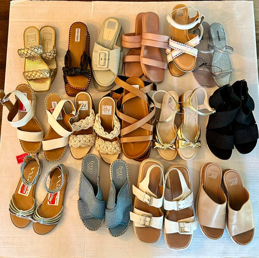 Women's Sandal Assortment of designer brand Small box 15 pair